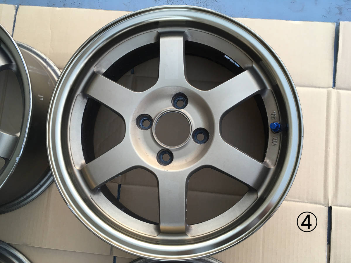 RAYS レイズ VR TE37C 15インチ 6.5JJ +39 4H 4穴 PCD100　ブロンズ　4本セット_5