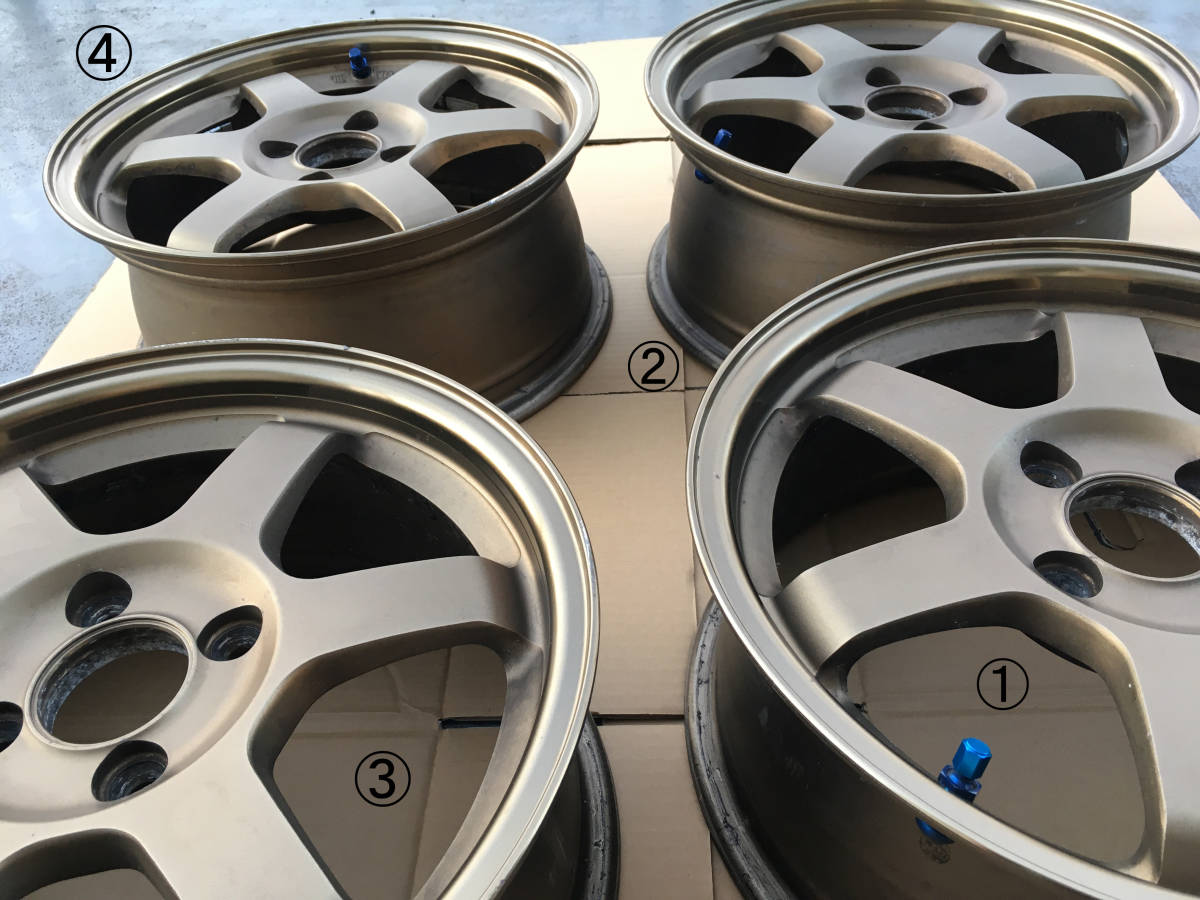 RAYS レイズ VR TE37C 15インチ 6.5JJ +39 4H 4穴 PCD100　ブロンズ　4本セット_6