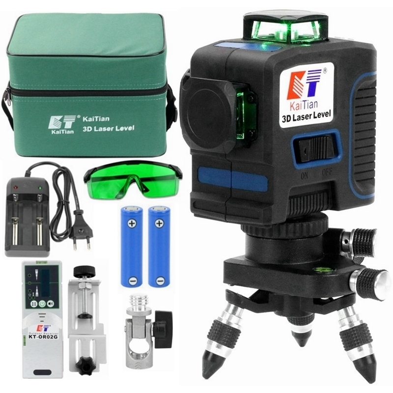  角度計 水平器 水準器 Kaitian レーザー レベル セルフレベリング グリーン3D 12ライン 水平垂直 バッテリー 受光器(光学測定器)｜売買されたオークション情報、yahooの商品情報をアーカイブ公 光学測定器