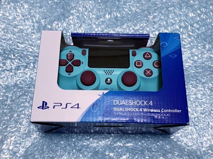 新品 [SONY Play Station 4 ワイヤレスコントローラー DUALSHOCK4 GEO限定色 ベリーブルー デュアルショック4 Ps4 ゲオ CUH-ZCT2J 23]