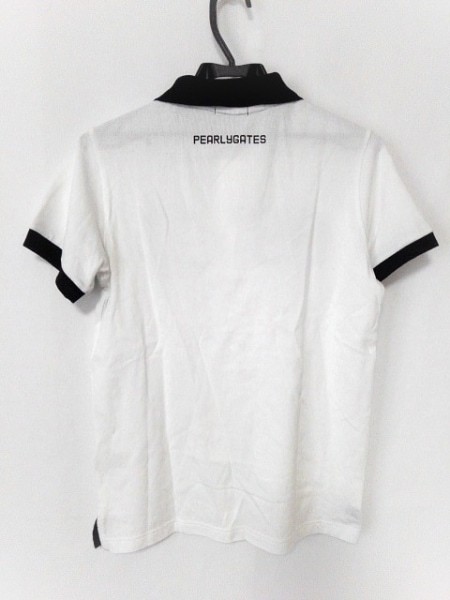 パーリーゲイツ PEARLY GATES 半袖ポロシャツ サイズ4 XL 白×黒 パーリーゲイツ PEARLY GATES 半袖ポロシャツ サイズ4 XL 白×黒