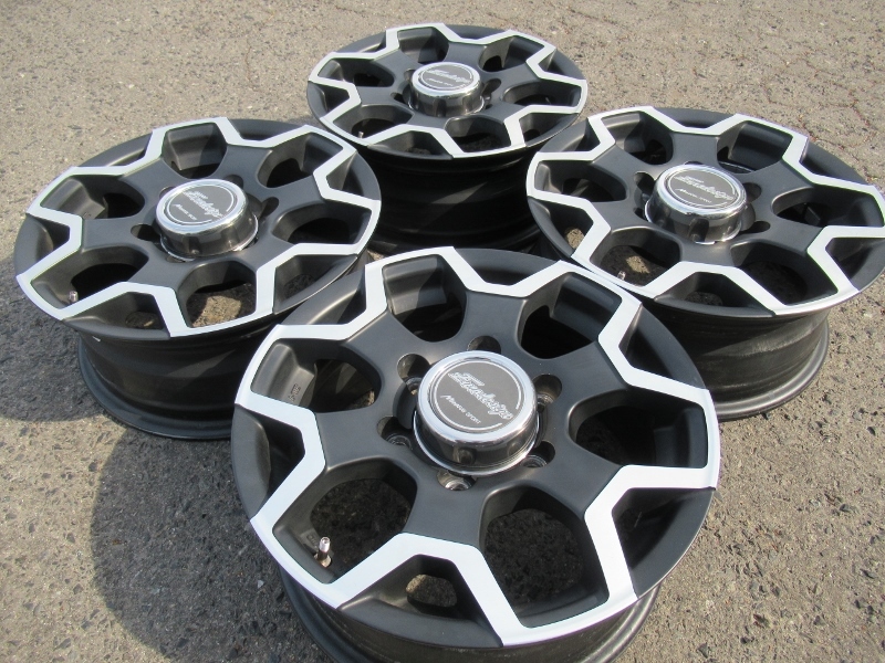 中古ホイール☆マナレイスポーツ マットブラックXポリッシュ 15インチ 