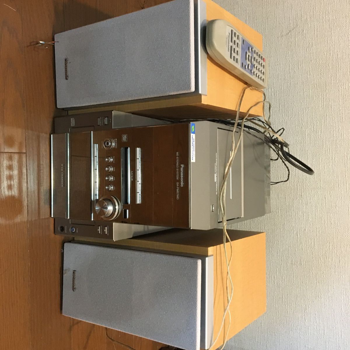 パナソニック Panasonic 良品 MDコンポ シルバー MD コンポ レトロ CD