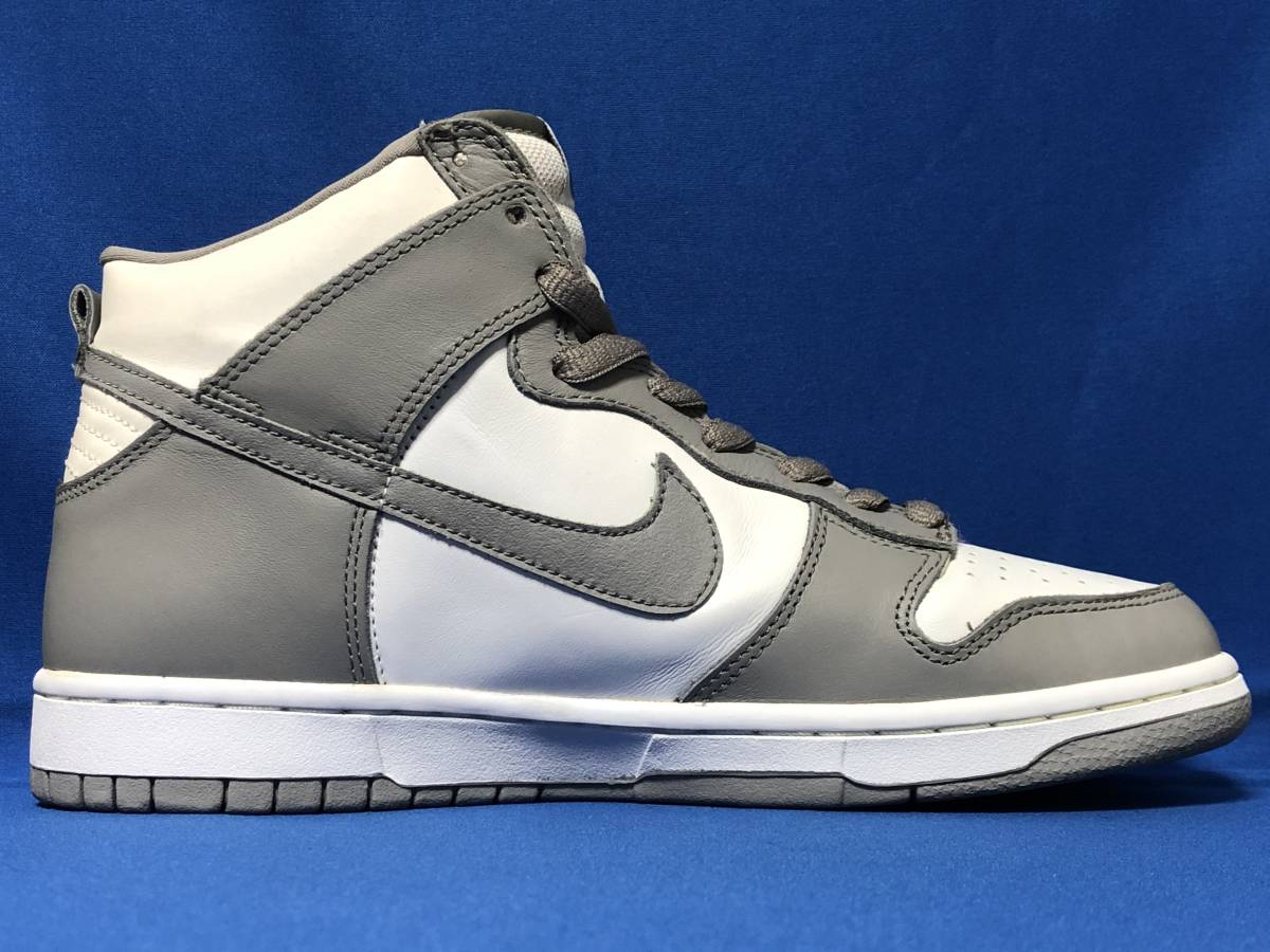 未使用品 27cm 2002年製 ナイキ ダンクハイ 白/灰 US9/27CM NIKE DUNK 