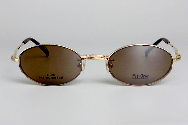【新品・未使用】Fit-One 前掛磁石付きサングラス FO-512 COLOR 1 GOLD 48□20 140 COL.1 MADE IN JAPAN F-02_1