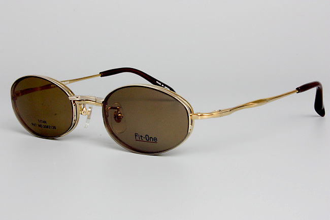 【新品・未使用】Fit-One 前掛磁石付きサングラス FO-512 COLOR 1 GOLD 48□20 140 COL.1 MADE IN JAPAN F-02_3