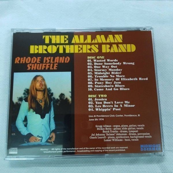ALLMAN BROTHERS BAND ● オールマン・ブラザース・バンド RHODE ISLAND SHUFFLE 1974 [2CD]_2