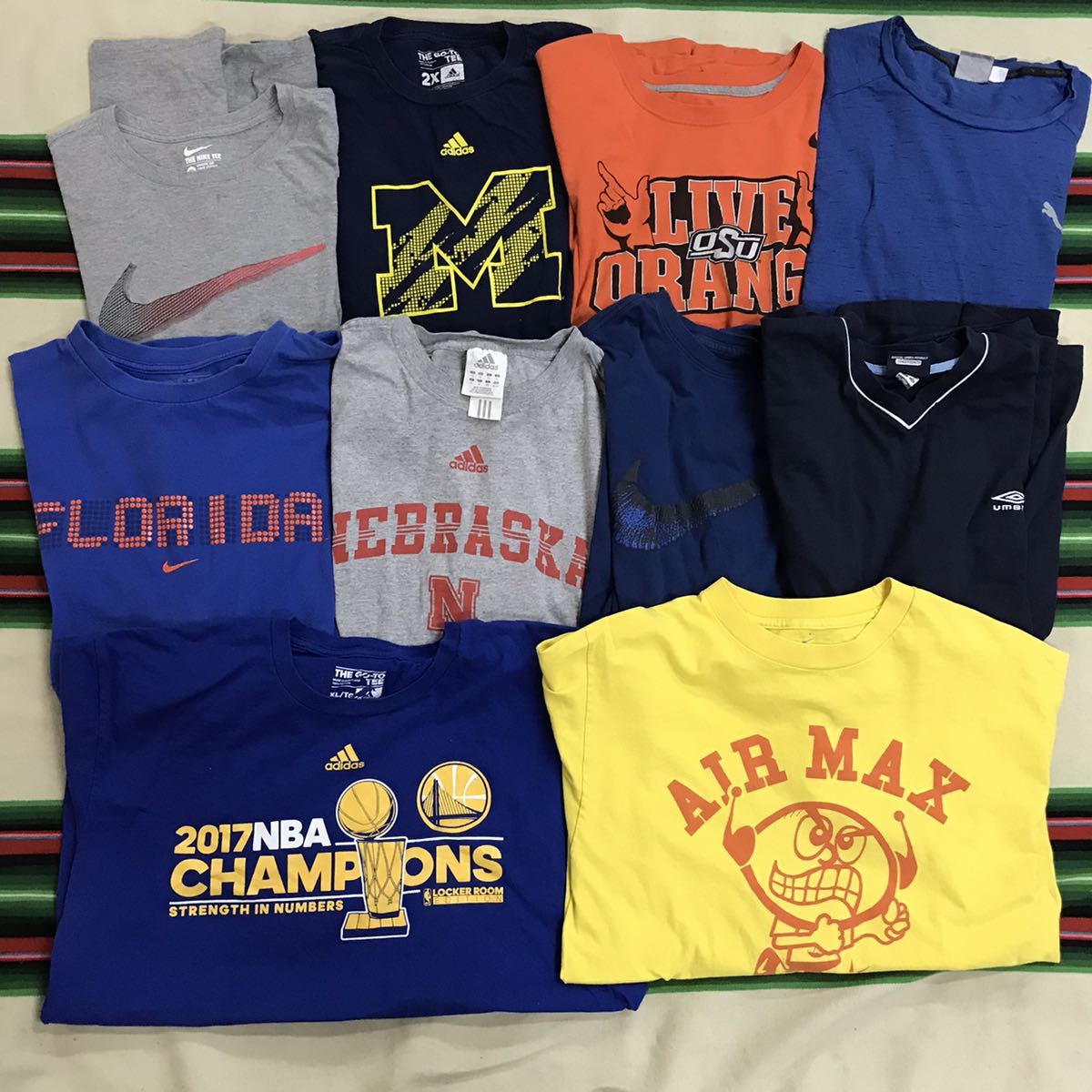 古着卸 まとめ売り 半袖Tシャツ 16枚セット (メンズ S ) マルチカラー ワンポイント カモ柄 NA2820 1円スタート