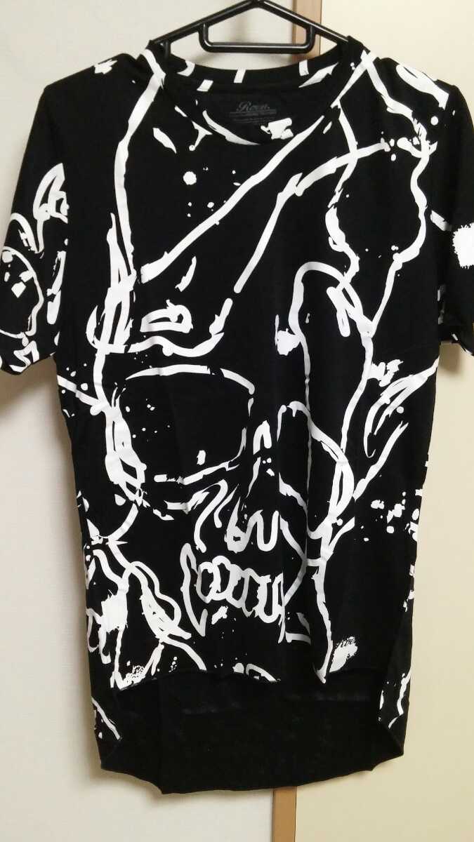 Roen スプラッシュスカルプリントカットソー ビッグTシャツ ロエン T