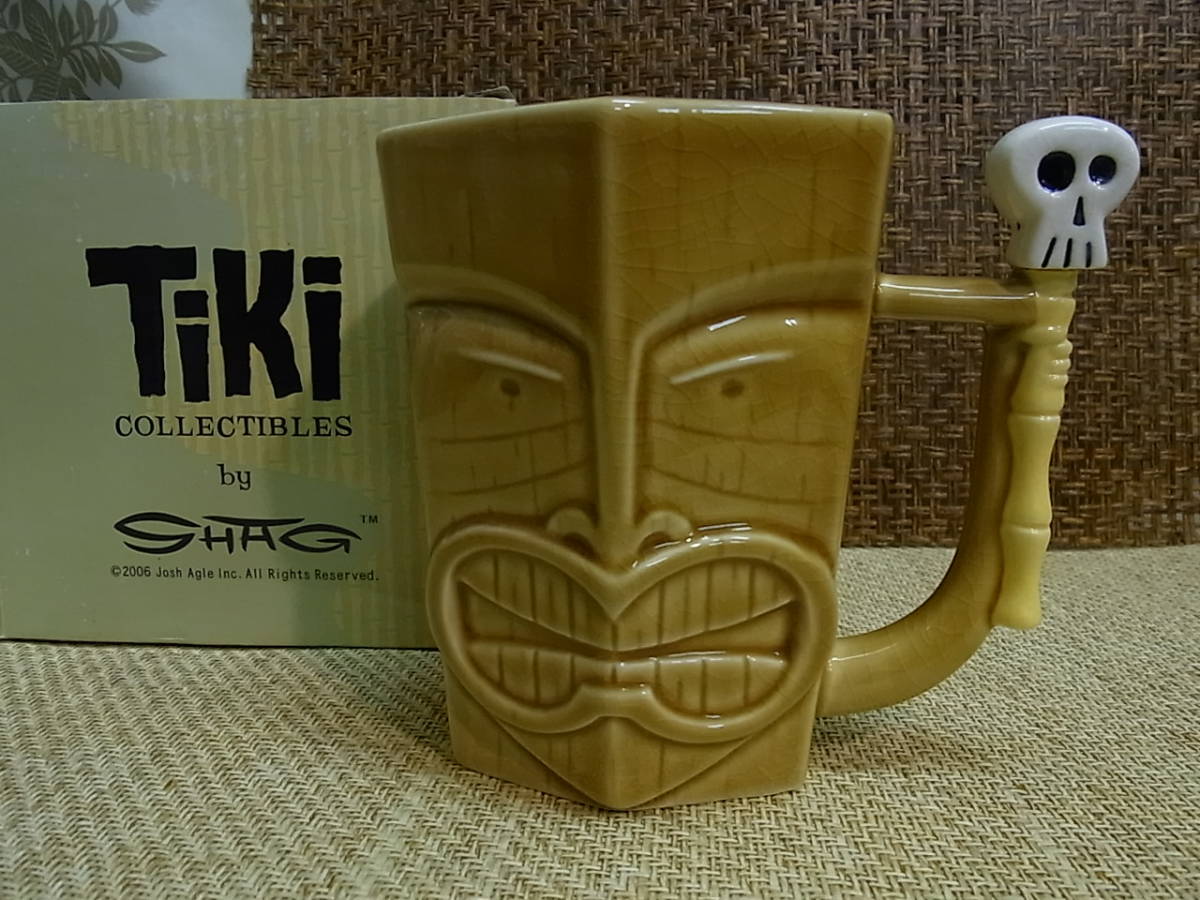 デッドストックSHAGスカルマグカップ TIKI ハワイ SHAG TIKI マグカップ スカル 未使用 希少在庫 箱付 デッド