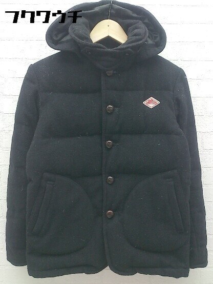 ■ danton×beams くるみボタン フード付き 長袖 ダウン ジャケット 34 ブラック * 1002797509901