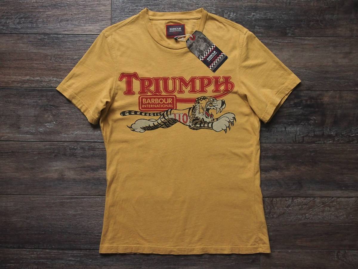 未使用 バブアーBARBOUR INTERNATIONAL x TRIUMPH タイガーロゴ T 