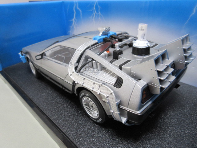 破損有】ホットウィール 1/18☆デロリアン バックトゥザフューチャー