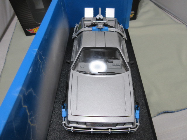 破損有】ホットウィール 1/18☆デロリアン バックトゥザフューチャー