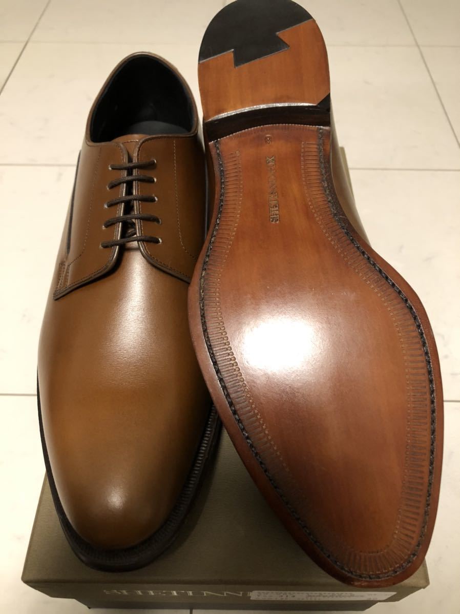 新品 シェットランドフォックス インバネス プレーントゥ ブラウン UK8