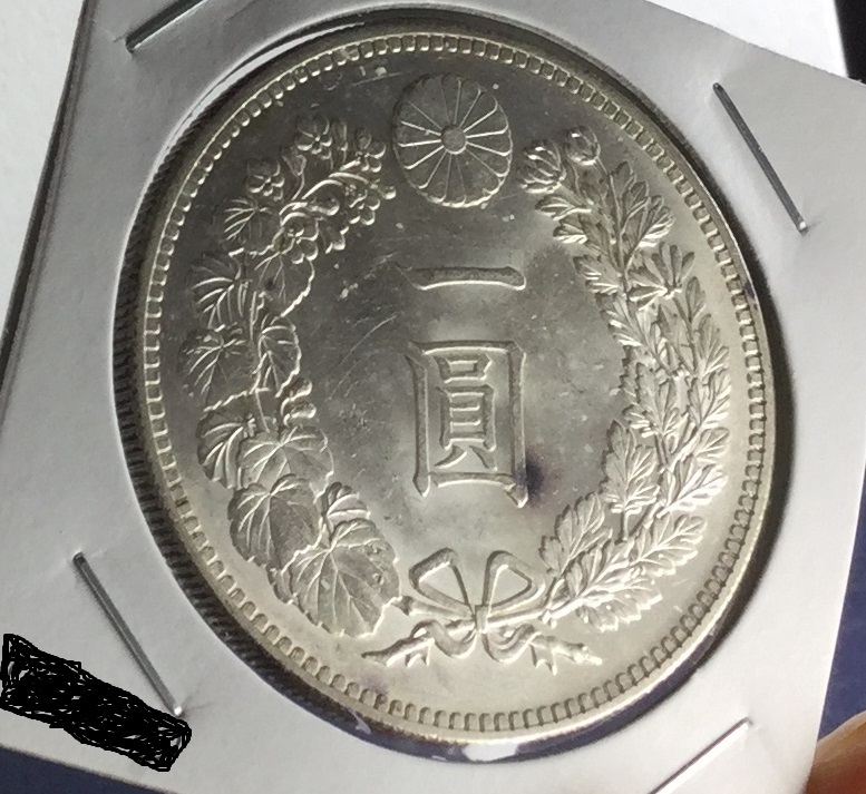 明治28年 一圓銀貨 新1円銀貨 1圓銀貨 未鑑定品 アンティーク・