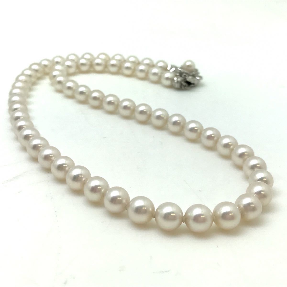 SALE!!□アコヤ本真珠ネックレス 約7-7.5mm□重量約34.5g