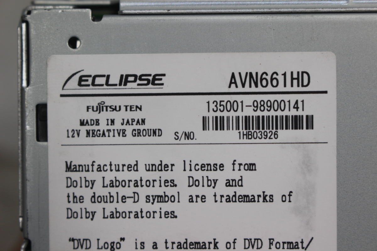 イクリプス 地デジ HDD ナビ AVN661HD 地図データ 2011年 *＄ 【公式通販】
