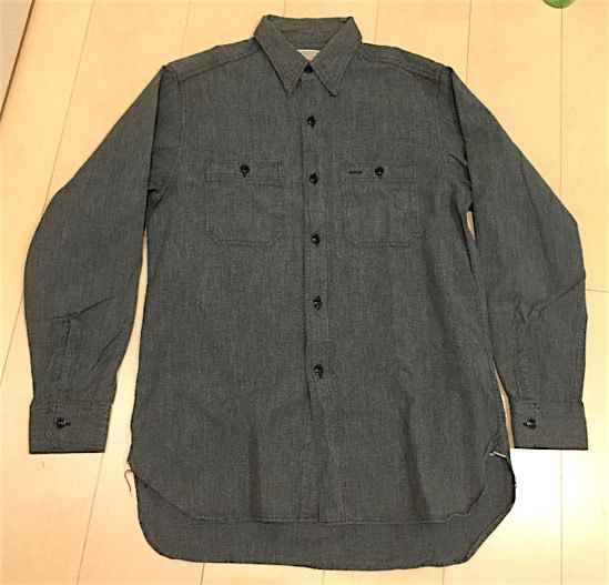 格安，定番人気 BUZZ RICKSONS/ブラックシャンブレーシャツ/黒杢/バズリクソンズ15-15.5(長袖シャツ)｜売買されたオークション情報、yahooの商品情報をアーカイブ公開 - オークファン 男性用