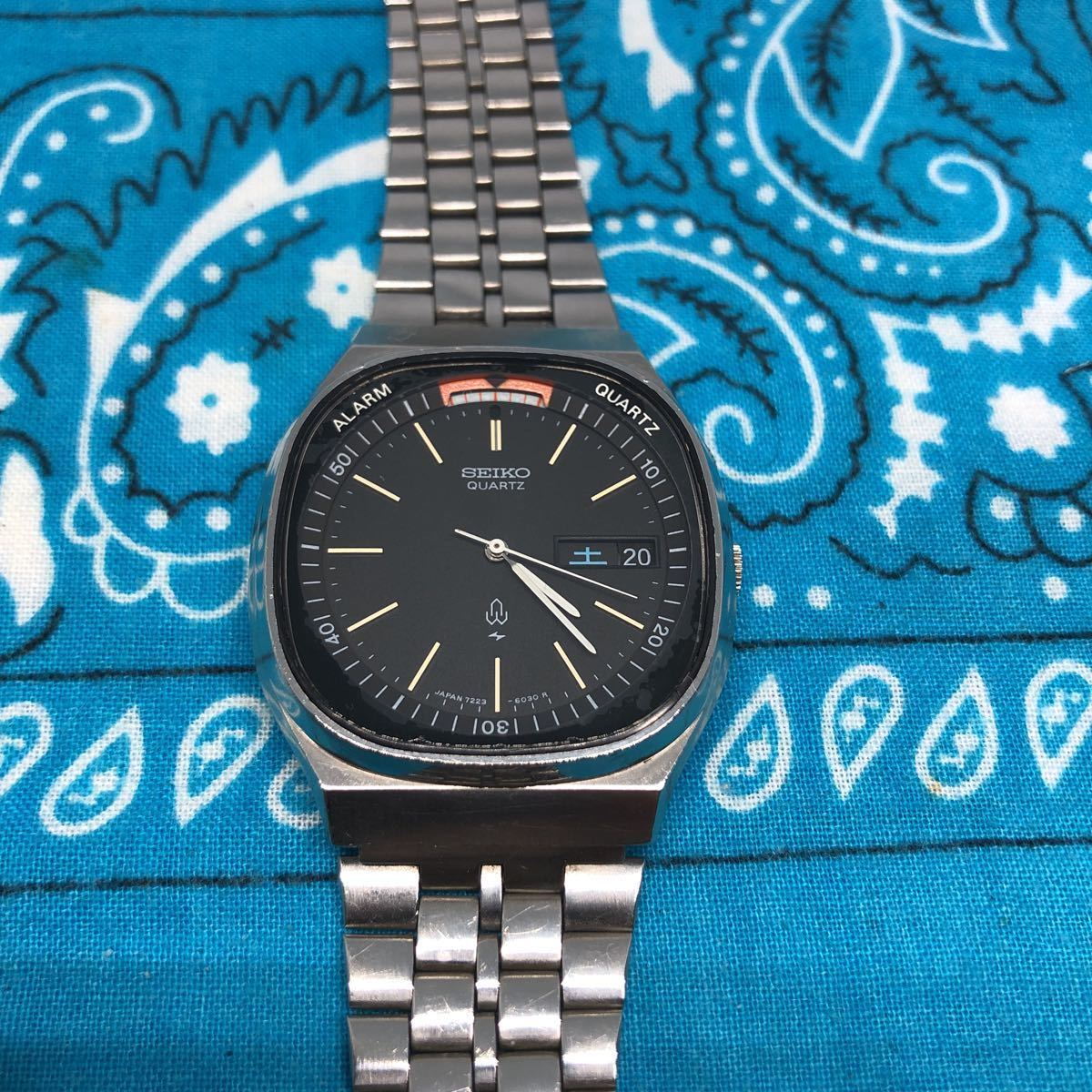 良品 SEIKO セイコー QUARTZ クォーツ 7223-6030 ALARM アラーム 