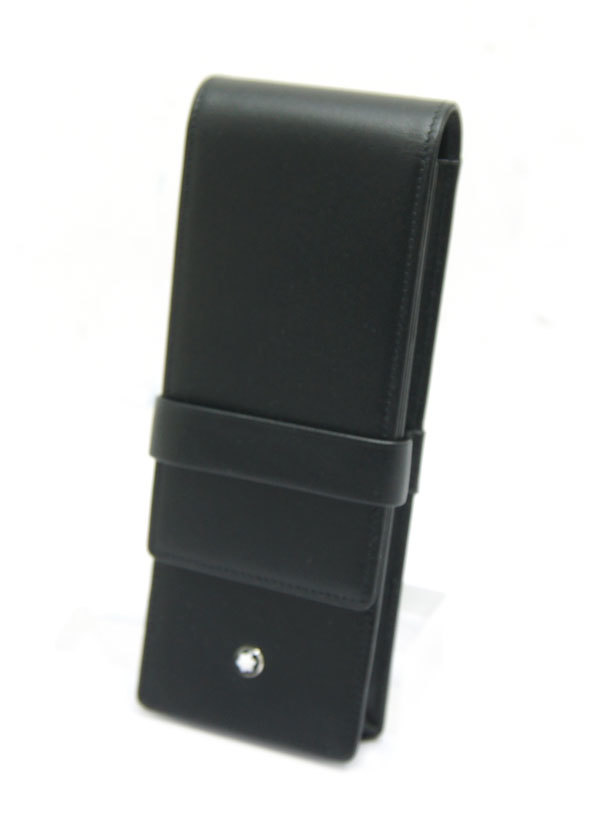 中古 新品同様 MONTBLANC モンブラン ペンケース ブラック レザー 14313