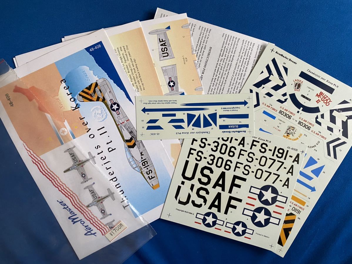 デカール エアロマスター AeroMaster 1/48 Tamiya Hasegawa 戦闘機 ドイツ軍 アメリカ軍 U.S.NAVY 自衛隊 スペイン WWII 朝鮮戦争_3