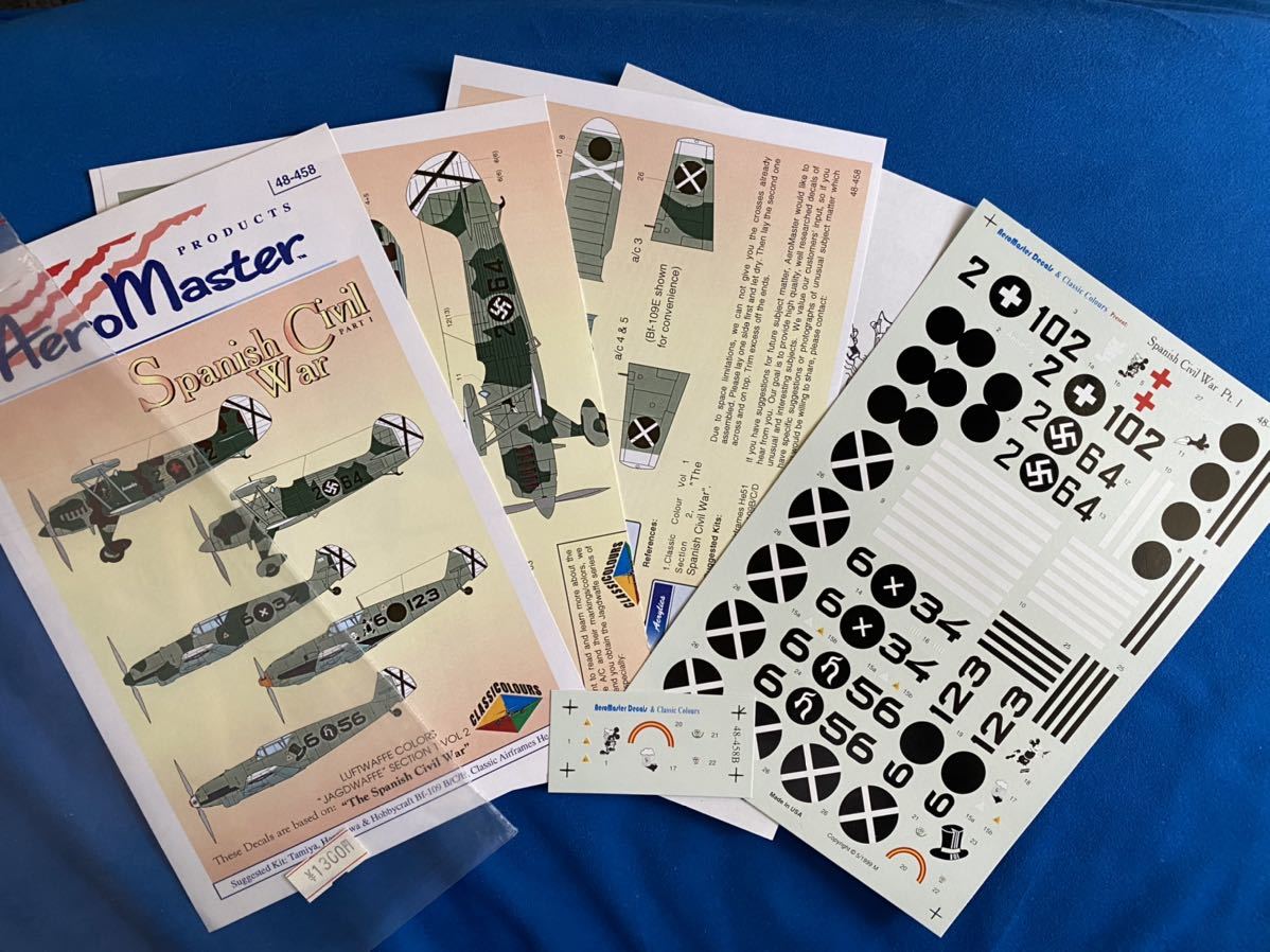 デカール エアロマスター AeroMaster 1/48 Tamiya Hasegawa 戦闘機 ドイツ軍 アメリカ軍 U.S.NAVY 自衛隊 スペイン WWII 朝鮮戦争_7