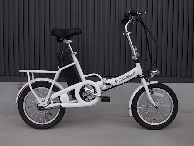 送料無料，定番 ①スタ フル電動自転車 16インチ ホワイト 展示試乗車 折りたたみ E-POWER A-26(電動アシスト自転車)｜売買されたオークション情報、yahooの商品情報をアーカイブ公開 - オークファン 電動アシスト自転車