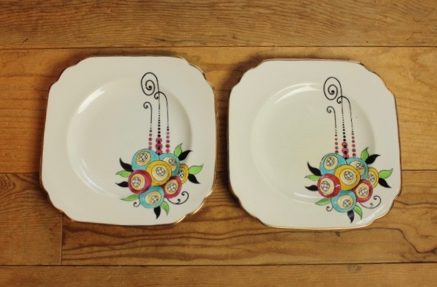 ビンテージ jackson gosling Gresvenor プレート 2枚 CAY 英国 イギリス 陶器 ミッドセンチュリー ヨーロッパ ヴィンテージ アンティーク