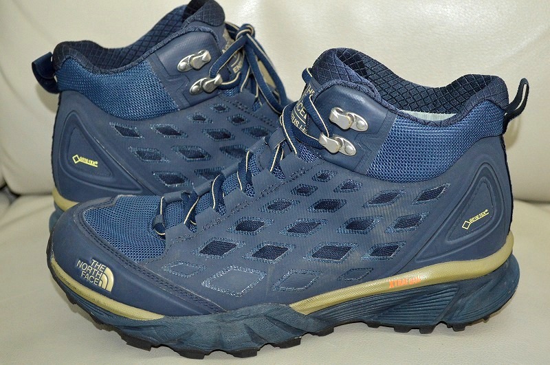 お得，お買い得 THE NORTHFACE ノースフェイス ロゴ GORE-TEX ゴアテックス 防水 トレイルシューズ ブーツ トレッキングシューズ ネイビー US8 26センチ(半袖Tシャツ)｜売買されたオークション情報、yahooの商品情報 男性用
