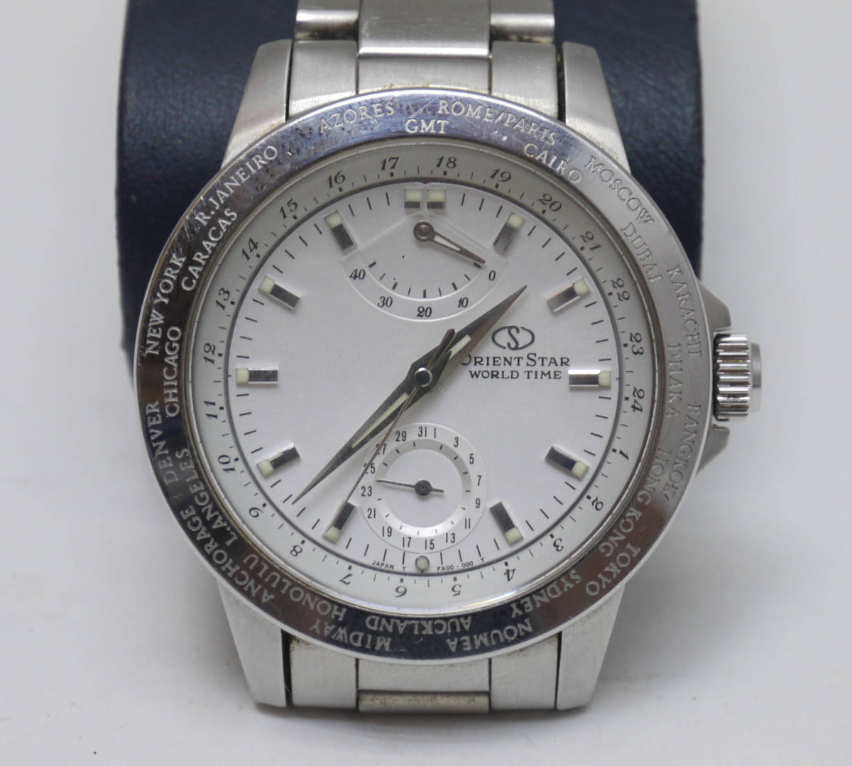 稼働 ORIENT STAR WORLD TIME 自動巻き 腕時計 裏スケ ORIENT STAR オリエント スター WORLD TIME ワールドタイム 自動巻 裏