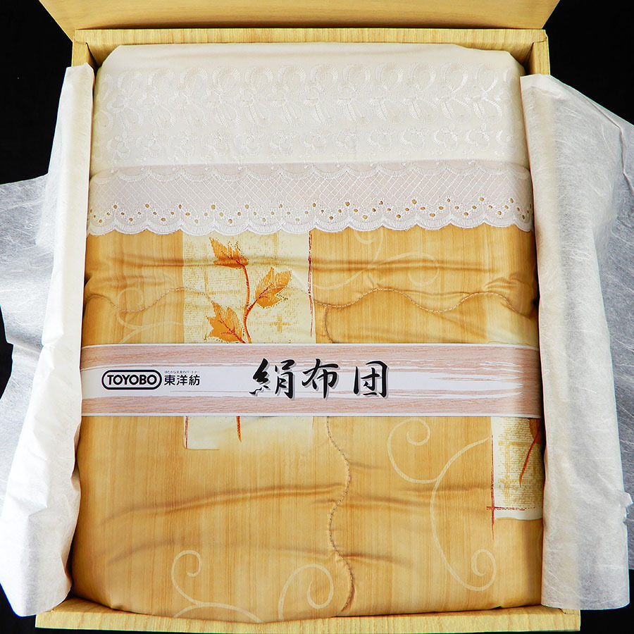 東洋紡　絹ふとん ロングサイズ 絹100% シルク 未使用品 TOYOBO/東洋紡◇シルク 絹ふとん 真綿100% 肌布団 150×210cm