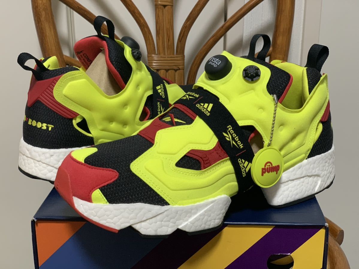 新品未使用　27.5cm 完売品　Reebok adidas Insta Pump fury boost シトロン pumpfury ポンプフューリー citron ブースト リーボック 