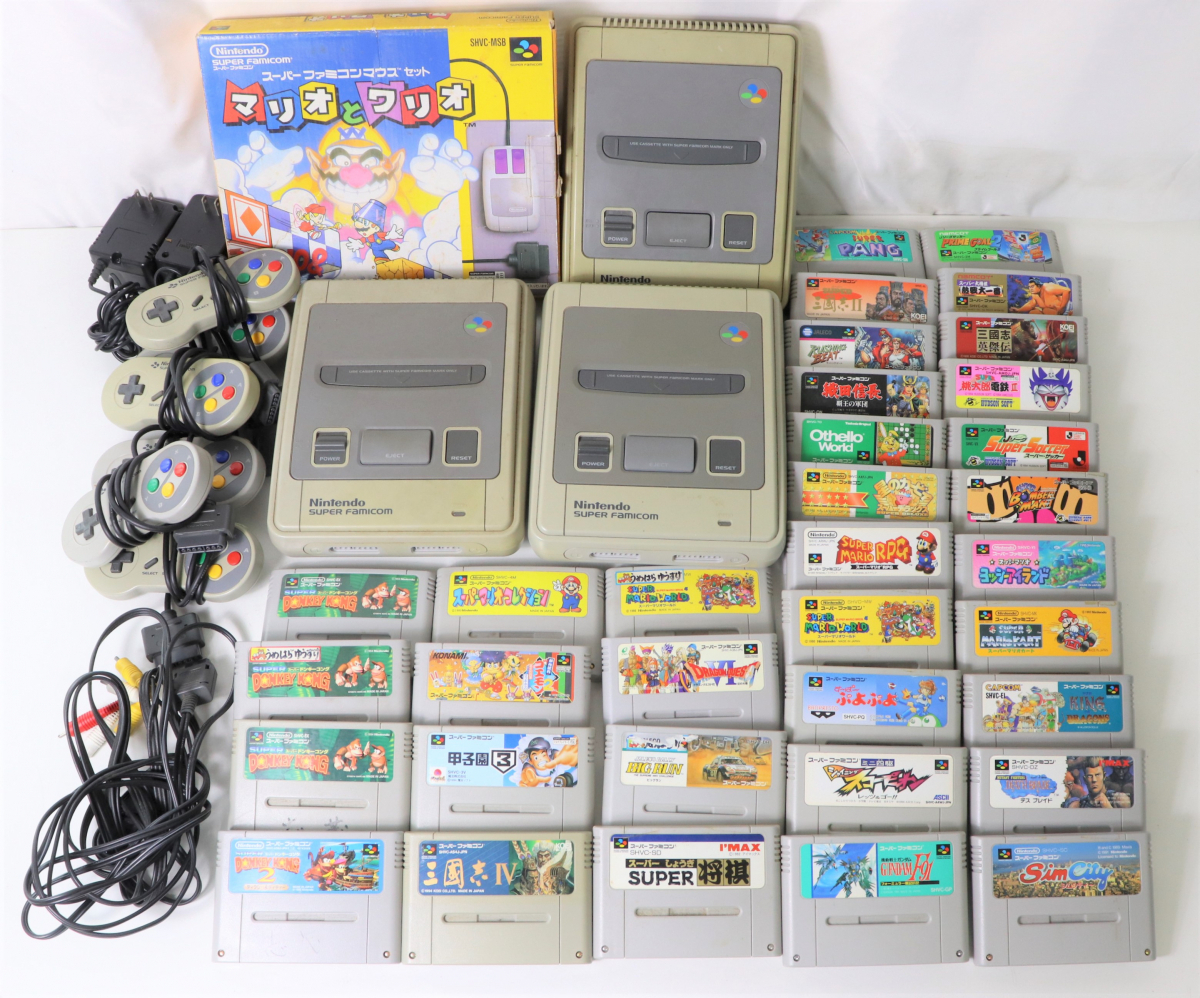 大量 任天堂 ニンテンドー スーパーファミコン本体 ソフト35本まとめ 