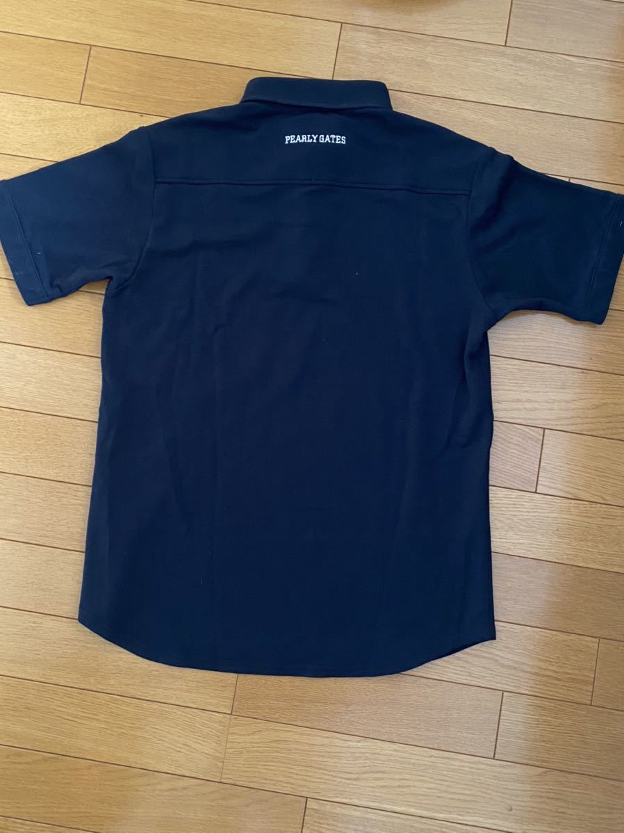 売切 パーリーゲイツ 半袖 ポロシャツ ネイビー 4 美品 PEARLY GATES