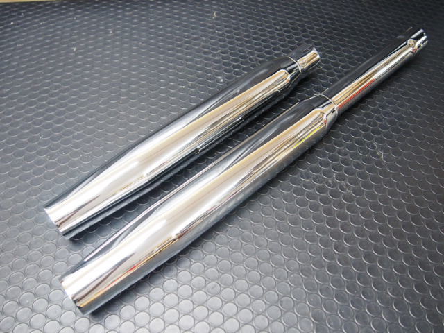 ソフテイル系・社外サイレンサー2点_ドラッグスペシャリティーズ_未使用保管品/テーパード/スリップオン