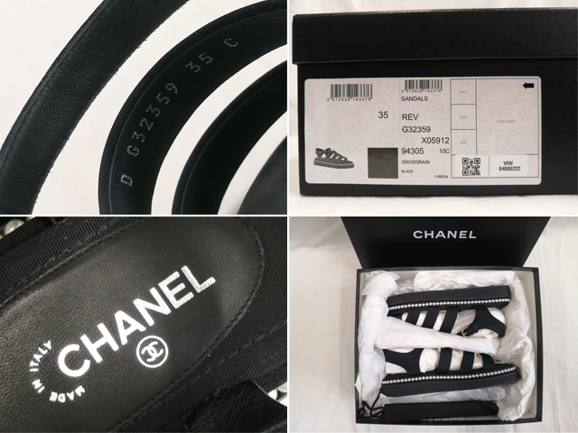 ◎ 美品 シャネル CHANEL サンダル 35 シューズ 22cm G32359 フット