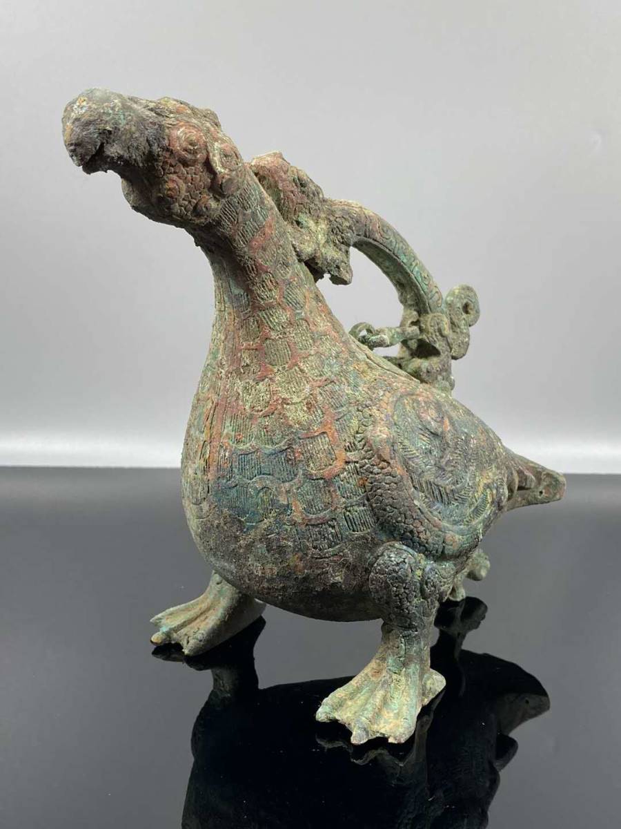 中国古美術 旧蔵『青銅 羊尊』金銀錯・宝石象嵌 青銅器 唐物 文房置物 賞物 国宝写し | 東京書芸館公式通販ウェブ 青銅酒器『春秋趙卿鳥尊