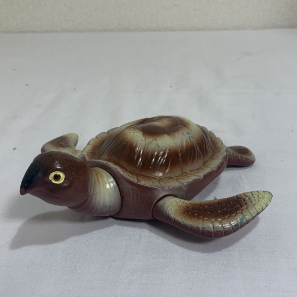 マルサン 恐竜100万年 大海亀 アルケロン ソフビ 本体全長約20cm 当時