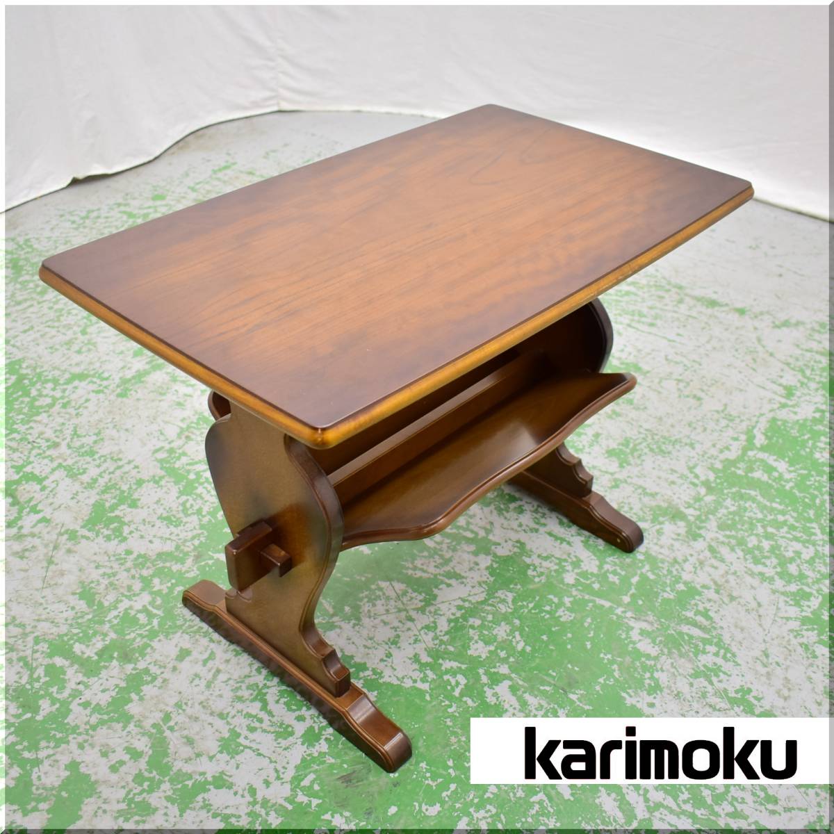 安い，低価 karimoku/カリモク マガジンラック付 サイドテーブル センターテーブル リビングテーブル コーヒーテーブル 天然木(サイドテーブル)｜売買されたオークション情報、yahooの商品情報をアーカイ サイドテーブル