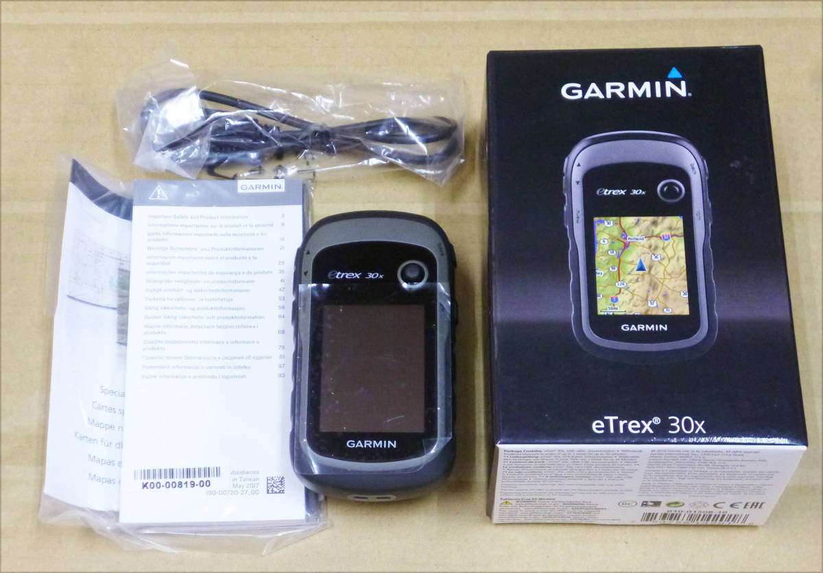 新品 eTrex30x 英語版、メニュー日本語化、OSM日本語地図導入（8GB SD