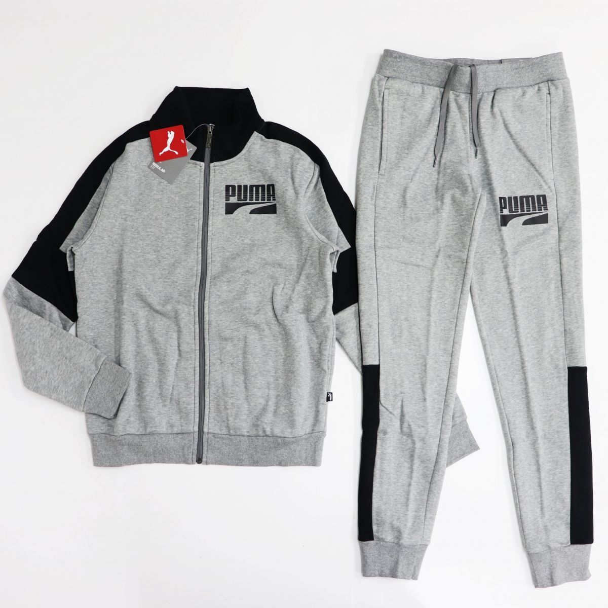 驚きの破格値，お買い得 プーマ PUMA メンズ 裏起毛 厚手 保温 スウェット ジャケット パンツ 上下セット SET グレー Lサイズ SET581095-03-L 五 弐 QWER(スウェット)｜売買されたオークション情報、yahooの商品情報をアーカイ スウェット