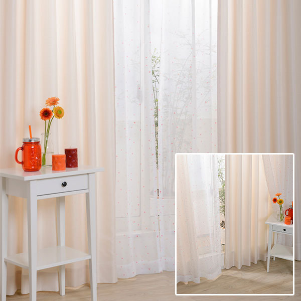 LAURA ASHLEY ローラアシュレイ シルク カーテン 4枚セット 筒縫い