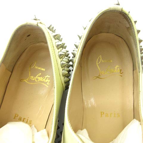 Christian Louboutin クリスチャンルブタン パンプス - パテントレザー Louboutin(クリスチャンルブタン) &frasl; ルブタン ポインテッド ピガール サンダル&frasl;34.5&frasl;BLK クリスチャン エナメル パテント オープントゥ