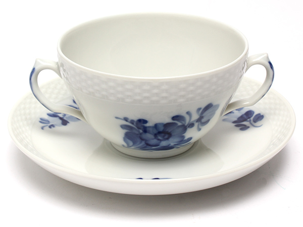 美品 ロイヤルコペンハーゲン スープカップ＆ソーサー Blue Flower