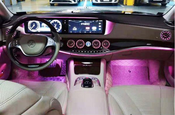 ★期間限定特別割引★【即日発送】メルセデスベンツSクラス W222前期型 LEDエアコンルーバー アンビエントライトシステム7色　