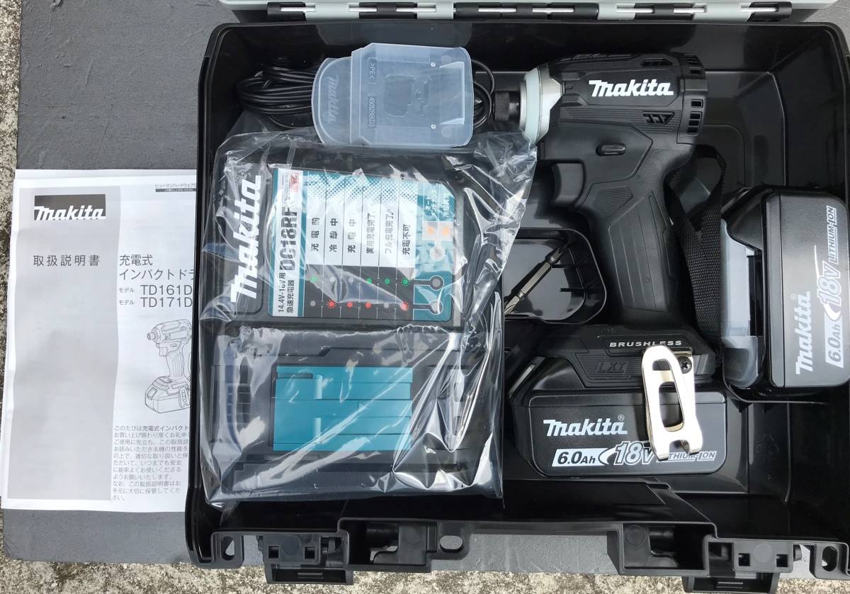 【低価，得価】 品 マキタ インパクトドライバTD171DRGX 18V 6Ahバッテリ2本(本体)｜売買されたオークション情報、yahooの商品情報をアーカイブ公開 - オークファン インパクトドライバ