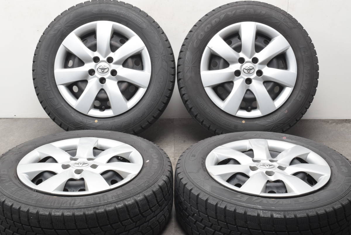 【人気セール，送料無料】 バリ溝 7-8分山 トヨタ 20 ウィッシュ 純正 15in 6J+45 PCD100 グッドイヤー アイスナビ6 195/65R15 プリウス カローラ セリカ アリオン(スタッドレスタイヤ)｜売買されたオークション情報、yahooの商品 5穴