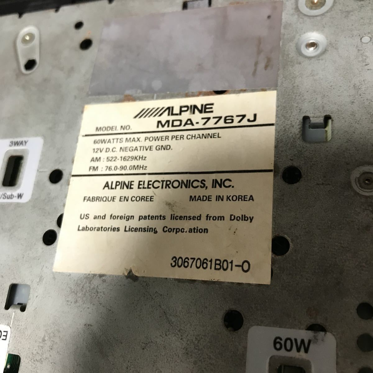 MDA-7767J アルパイン - Yahoo!オークション ALPINE MDデッキ ☆ALPINE