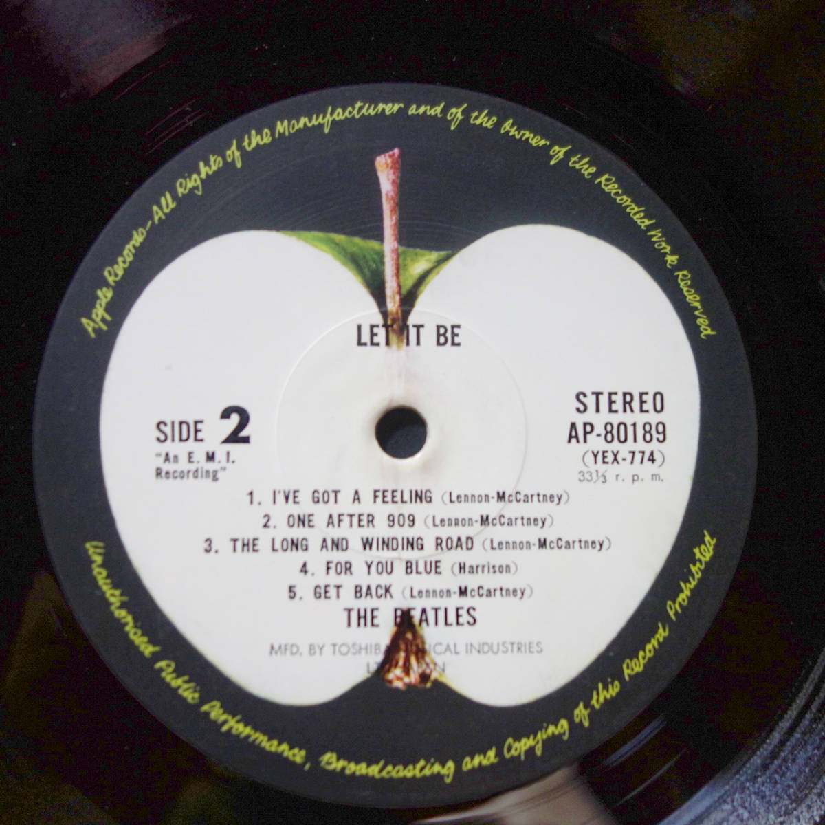 A】ロック LP ザ・ビートルズ The Beatles / レット・イット・ビー Let